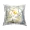 Stupell Industries Delicate Flower Petals Soft White Yellow Painting Throw Pillow 18" x 18"